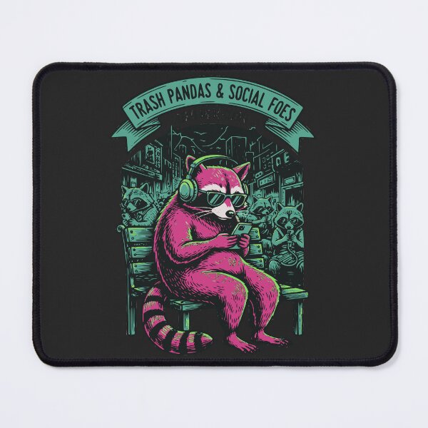 Item preview, "Trash Pandas & Social Foes" Funny Introvert Raccoon Meme designed and sold by Cipher & Soul.