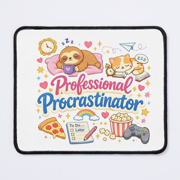 Item preview, Professional Procrastinator Cute Sloth Cat Funny Lazy Aesthetic Design designed and sold by Sanika arts .