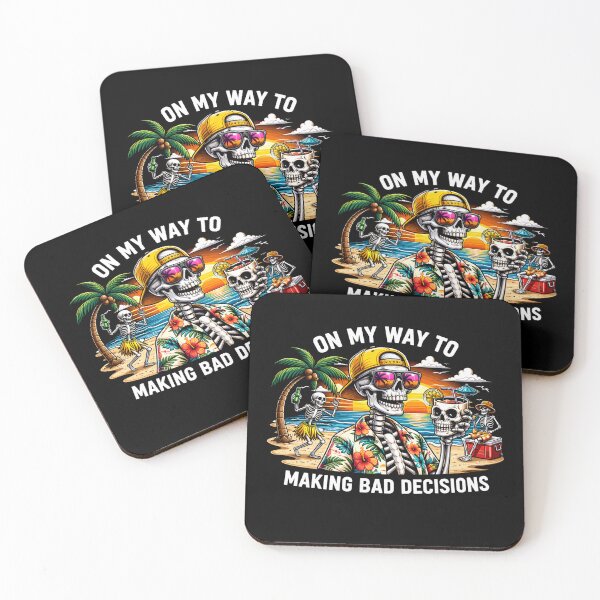 Item preview, On My Way to Making Bad Decisions Skeleton funny Beach Vacation designed and sold by Kladhadredo.