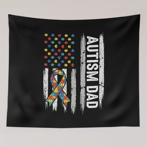 Item preview, Autism Awareness Dad USA Flag Fathers Day designed and sold by OlakunleOloroz.