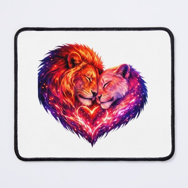 Item preview, Lion Love Heart Colorful Romantic Design designed and sold by HayatDesigns19.