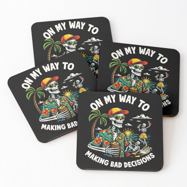 Item preview, On My Way to Making Bad Decisions Skeleton Beach Vacation funny Skeleton designed and sold by Kladhadredo.