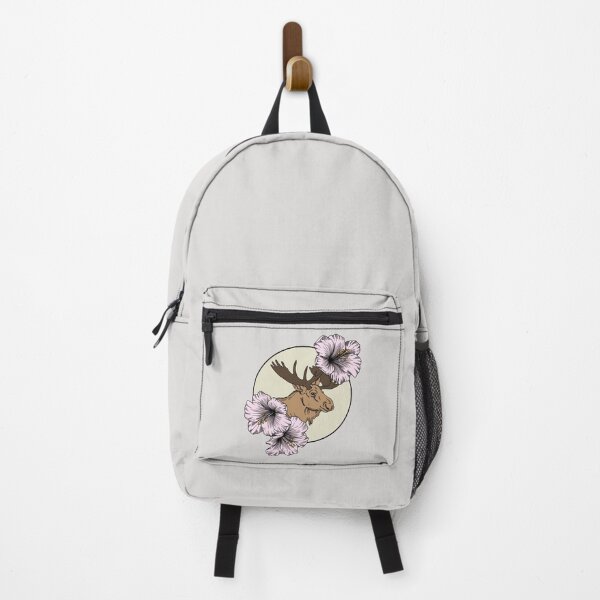 Item preview, Minimalistic moose with flowers designed and sold by Pamelarts.