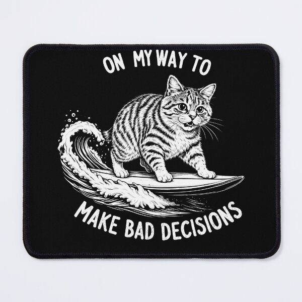 Item preview, On My Way to Making Bad Decisions cat Beach Vacation designed and sold by Kladhadredo.