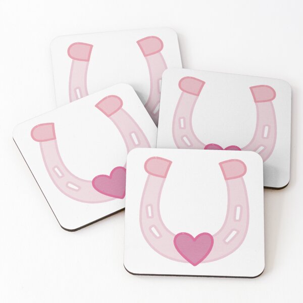 Item preview, Cute Pink Horseshoe with Hearts designed and sold by winterpumpkin.