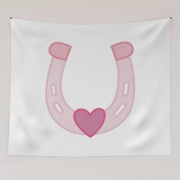 Item preview, Cute Pink Horseshoe with Hearts designed and sold by winterpumpkin.