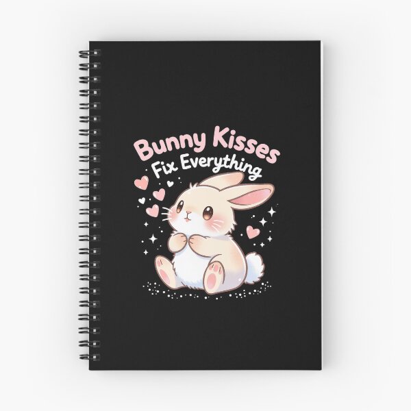 Item preview, Bunny Kisses Fix Everything Bunny – Cute Cartoon Rabbit Illustration Tee designed and sold by bilal sibgui.