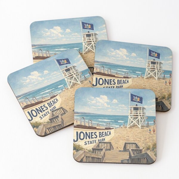 Item preview, Jones Beach State Park Retro New York Beaches designed and sold by erkinmaddison.