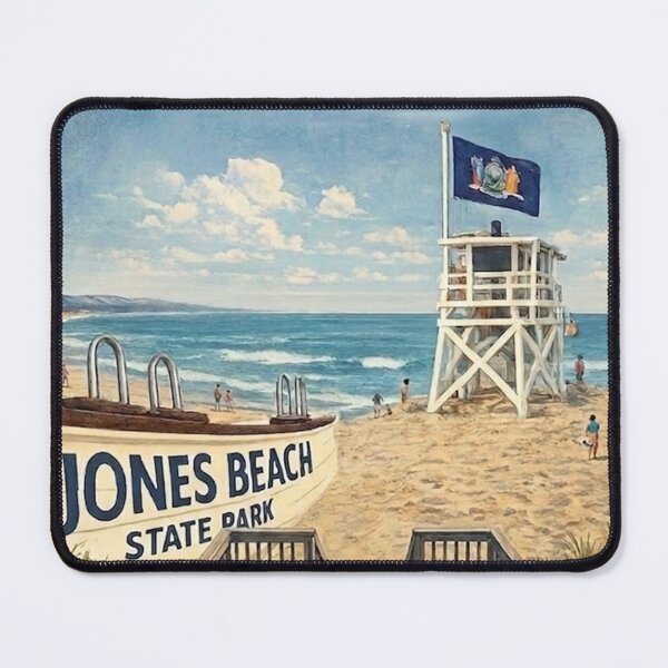 Item preview, Jones Beach State Park Retro New York Beaches designed and sold by erkinmaddison.