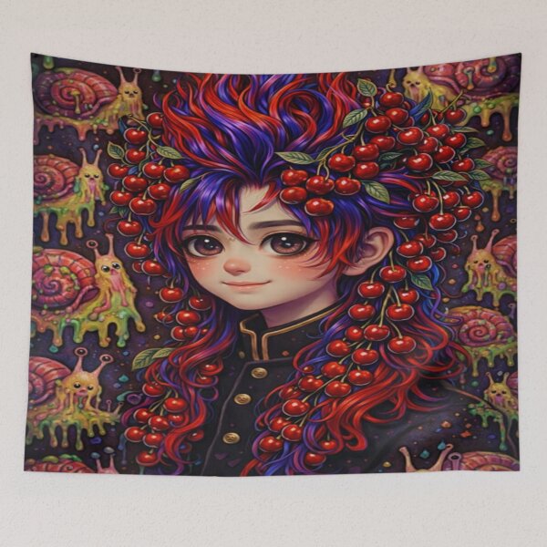 Item preview, Cherry-Haired Dream in a Snail Cosmos designed and sold by Ecosetereos.