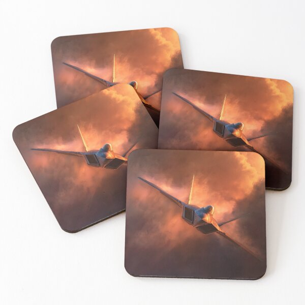 Item preview, Supersonic Stealth Jet Fighter in Fire Sky - Military Art designed and sold by MouradStudio.