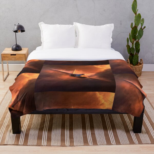 Item preview, Supersonic Stealth Jet Fighter in Fire Sky - Military Art designed and sold by MouradStudio.