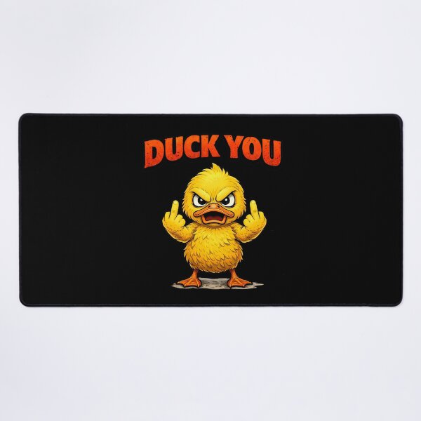 Item preview, Duck You Funny Rude Duck Cartoon Angry Sarcastic Humor Design designed and sold by AuraloomAtelier.