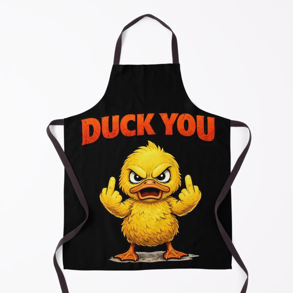 Item preview, Duck You Funny Rude Duck Cartoon Angry Sarcastic Humor Design designed and sold by AuraloomAtelier.