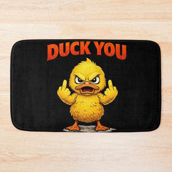 Item preview, Duck You Funny Rude Duck Cartoon Angry Sarcastic Humor Design designed and sold by AuraloomAtelier.