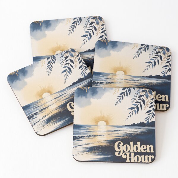 Item preview, Beach Night Sunset Golden Hour Landscape designed and sold by JediKittenWars.