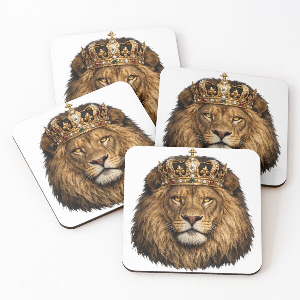 Item preview, Majestic Lion King With Golden Crown | Royal Luxury Animal Portrait designed and sold by Dasts Cart.