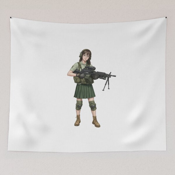 Item preview, Machine Gun Girl designed and sold by RAWLIFEGRAPHIC.