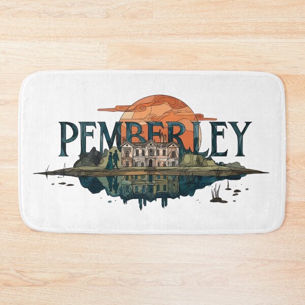 Item preview, Stained Glass Pemberley Pride And Prejudice Typography Art designed and sold by Fenay Designs.