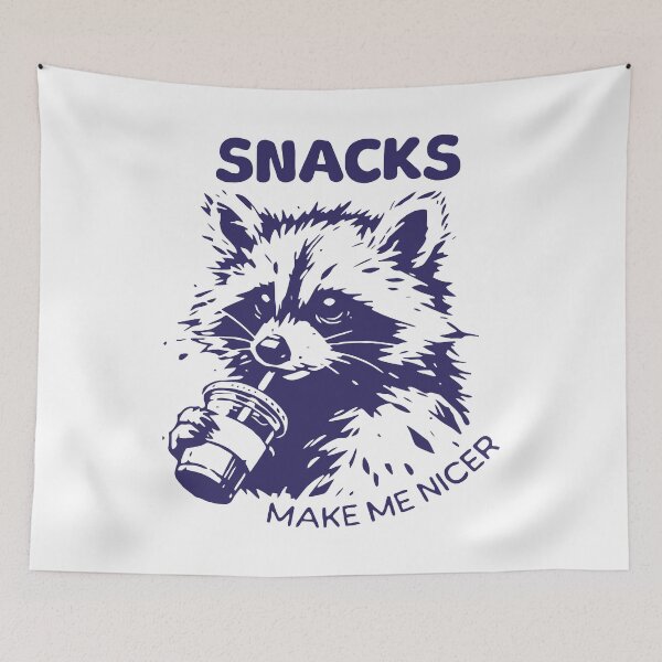 Item preview, Snacks Make Me Nicer designed and sold by Angry Swan Designs.