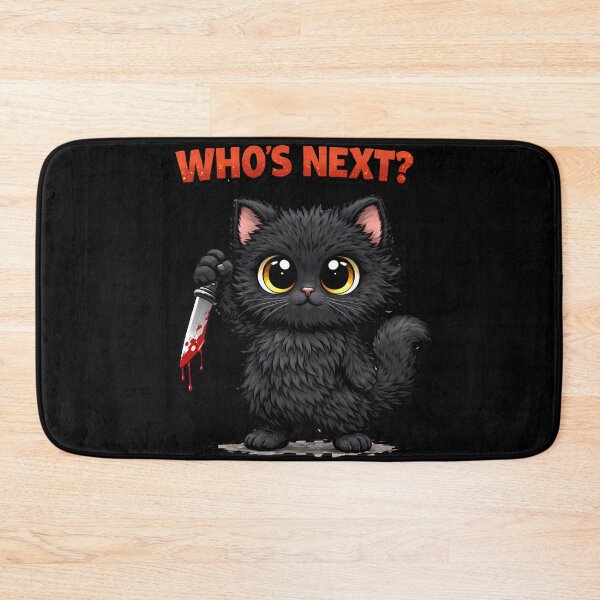 Item preview, Cute But Psycho Killer Cat Funny Dark Humor Cartoon Who’s Next Design designed and sold by AuraloomAtelier.