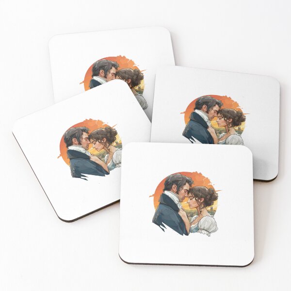 Item preview, Geometric Pride And Prejudice Mr Darcy Elizabeth Bennet designed and sold by Fenay Designs.