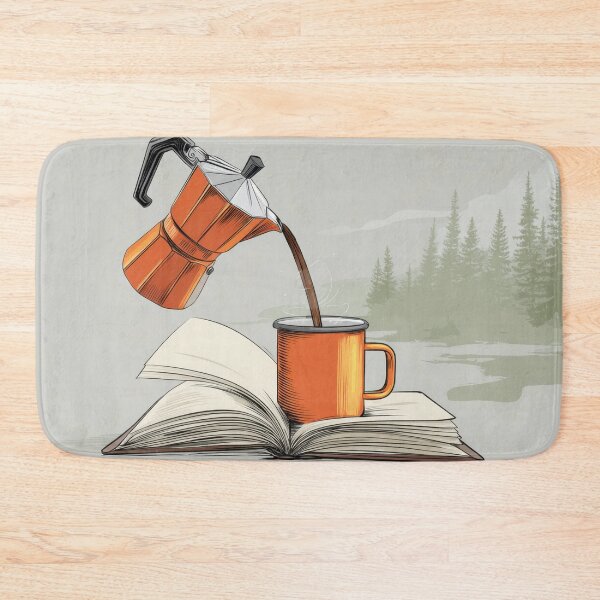 Item preview, Brewing coffee while reading a book designed and sold by anytka.