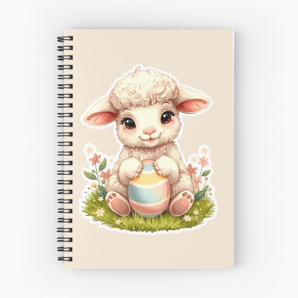 Item preview, Easter Lamb Holding Egg – Spring Animal Illustration designed and sold by Aileen404.