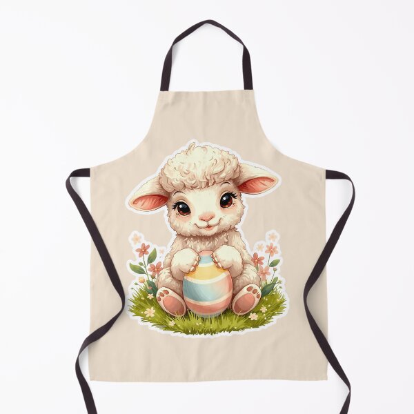 Item preview, Easter Lamb Holding Egg – Spring Animal Illustration designed and sold by Aileen404.