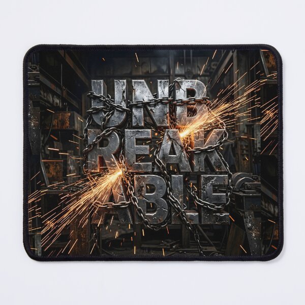 Item preview, Unbreakable Gritty Motivational Industrial Quote Art designed and sold by MouradStudio.