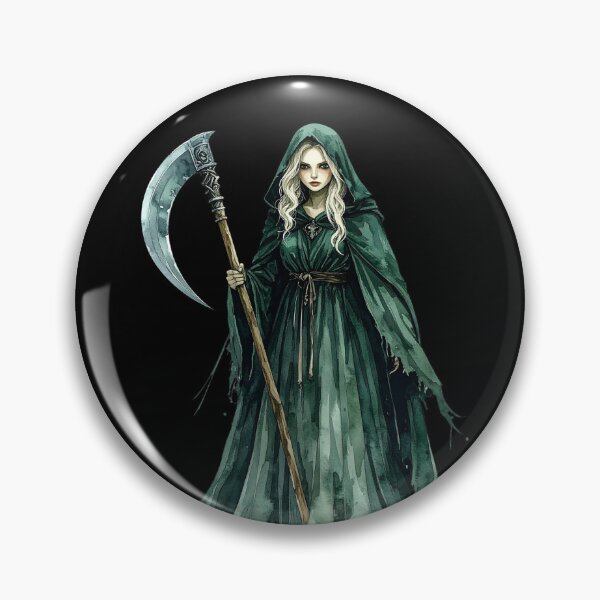 Item preview, Heiress of nature magic, druid woman with scythe designed and sold by LiskoDesign.