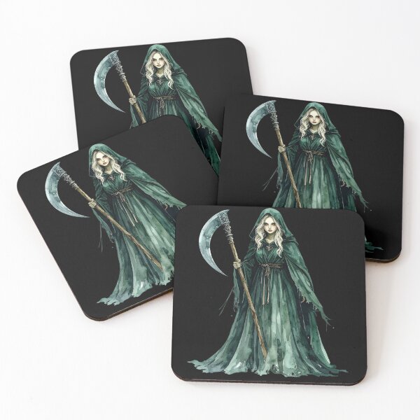Item preview, Heiress of nature magic, druid woman with scythe designed and sold by LiskoDesign.
