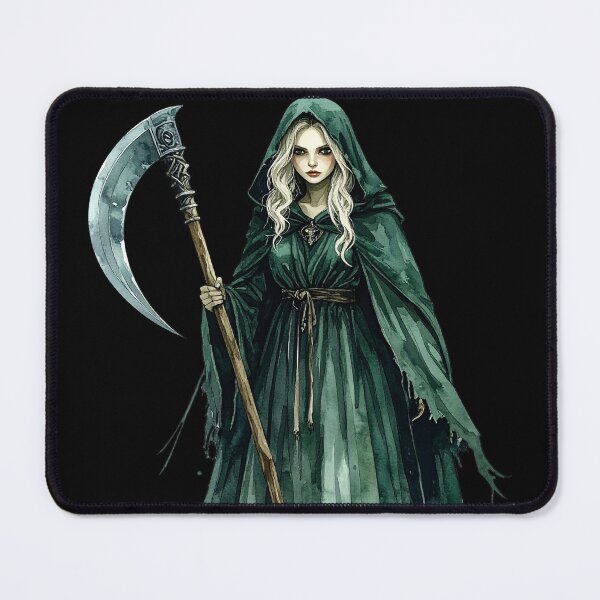 Item preview, Heiress of nature magic, druid woman with scythe designed and sold by LiskoDesign.