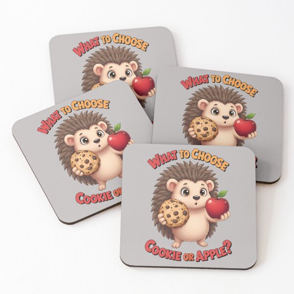 Item preview, The Hedgehog's Big Dilemma - Cereal Cookie or Apple? designed and sold by Art-Arcade6.