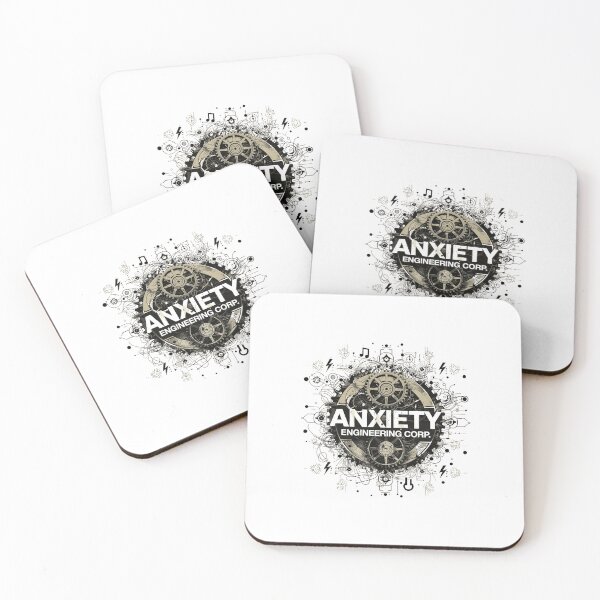 Item preview, Anxiety Engineering Corp Logo – Chaotic Gear Diagram Mental Health Humor, Industrial Tech Parody Sticker & T-Shirt designed and sold by MagicMakerPh.
