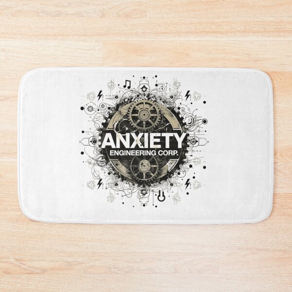 Item preview, Anxiety Engineering Corp Logo – Chaotic Gear Diagram Mental Health Humor, Industrial Tech Parody Sticker & T-Shirt designed and sold by MagicMakerPh.