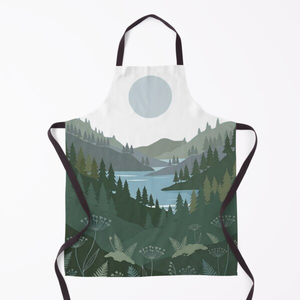Item preview, Minimalist Pine Forest and Mountain Lake designed and sold by Artful Expression .