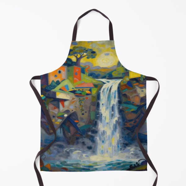 Item preview, Colorful surreal waterfall landscape in inspired Renoir impressionist style designed and sold by FotoworldEdel.
