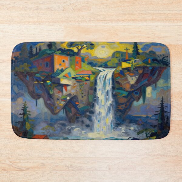Item preview, Colorful surreal waterfall landscape in inspired Renoir impressionist style designed and sold by FotoworldEdel.