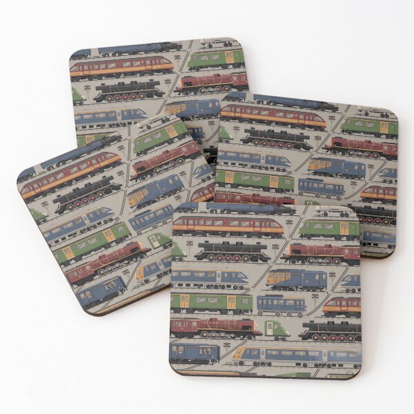 Item preview, Vintage & Modern Trains Seamless Pattern designed and sold by Midnight Veil Designs.