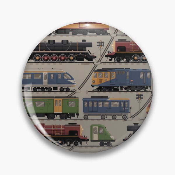 Item preview, Vintage & Modern Trains Seamless Pattern designed and sold by Midnight Veil Designs.