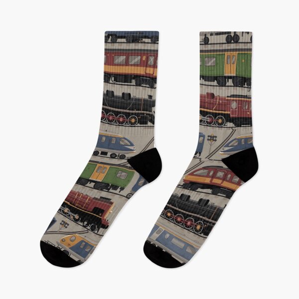 Item preview, Vintage & Modern Trains Seamless Pattern designed and sold by Midnight Veil Designs.