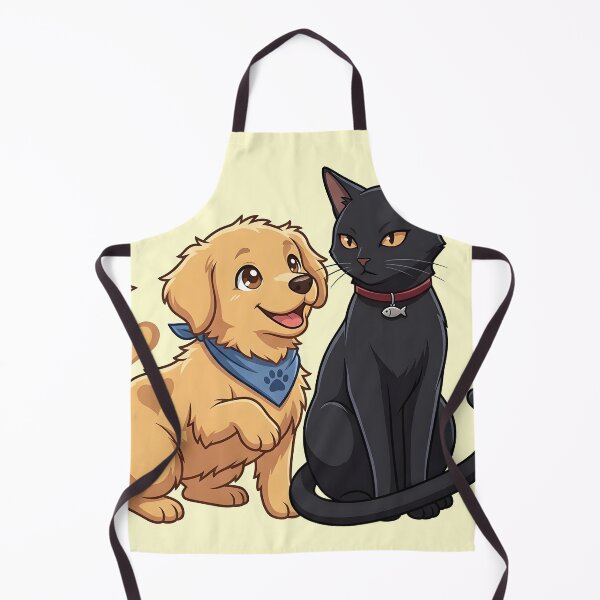 Item preview, Adorable Anime Dog and Cat Best Friends - Opposites Attract Cute Couple designed and sold by WalterAdd.