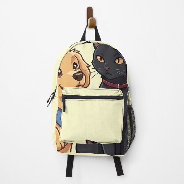 Item preview, Adorable Anime Dog and Cat Best Friends - Opposites Attract Cute Couple designed and sold by WalterAdd.