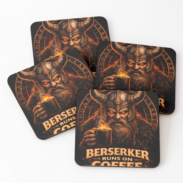 Item preview, Viking Coffee Warrior – Berserker Runs on Coffee Art designed and sold by Runes & Embers .