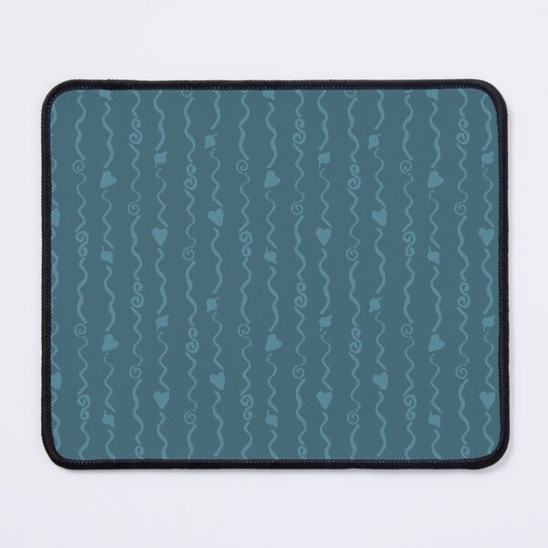 Item preview, Swirls and Hearts Vertical Stripes Light on Dark Teal designed and sold by Digitalmyth's Designs.