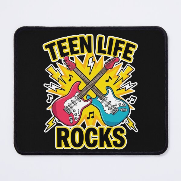 Item preview, Teen Life Rocks T-Shirt, Funny Teenager Music Lover Gift, Retro Guitar Rock Band designed and sold by HB ART.