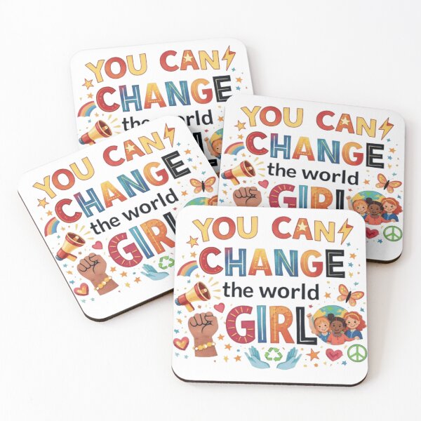 Item preview, Empowerment Girl Power Typography Design | You Can Change The World Feminist Quote | Motivational Women Graphic Tee designed and sold by GloboStyle Design .