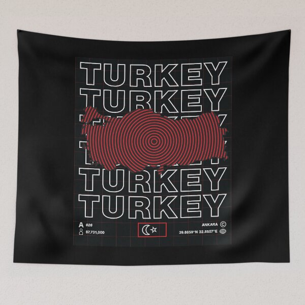Item preview, Turkey Minimal Map designed and sold by Atlas-Array.
