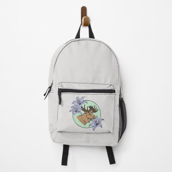 Item preview, Minimalistic moose with flowers designed and sold by Pamelarts.